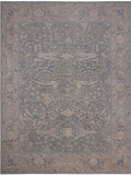 Grey Turkish Oushak Hand Knotted Wool Rug - 8' 10" X 11' 9"