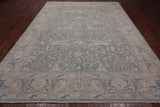 Grey Turkish Oushak Hand Knotted Wool Rug - 8' 10" X 11' 9"
