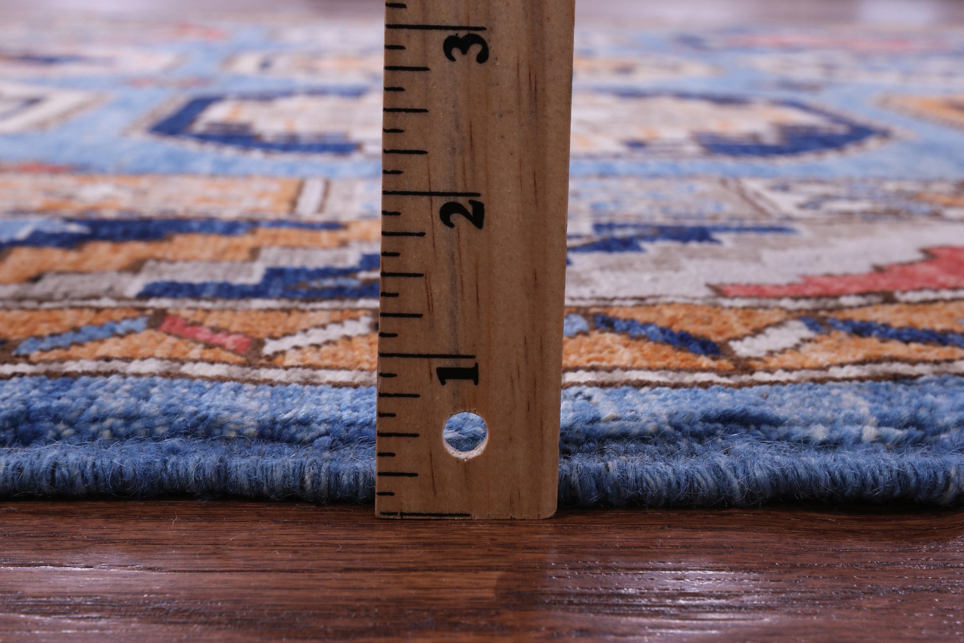 Blue Turkmen Ersari Handmade Wool Rug - 6' 0" X 9' 3" - Golden Nile