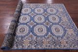 Blue Turkmen Ersari Hand Knotted Wool Rug - 6' 1" X 9' 0" - Golden Nile