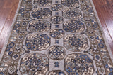 Grey Turkmen Ersari Handmade Wool Rug - 4' 1" X 5' 10" - Golden Nile