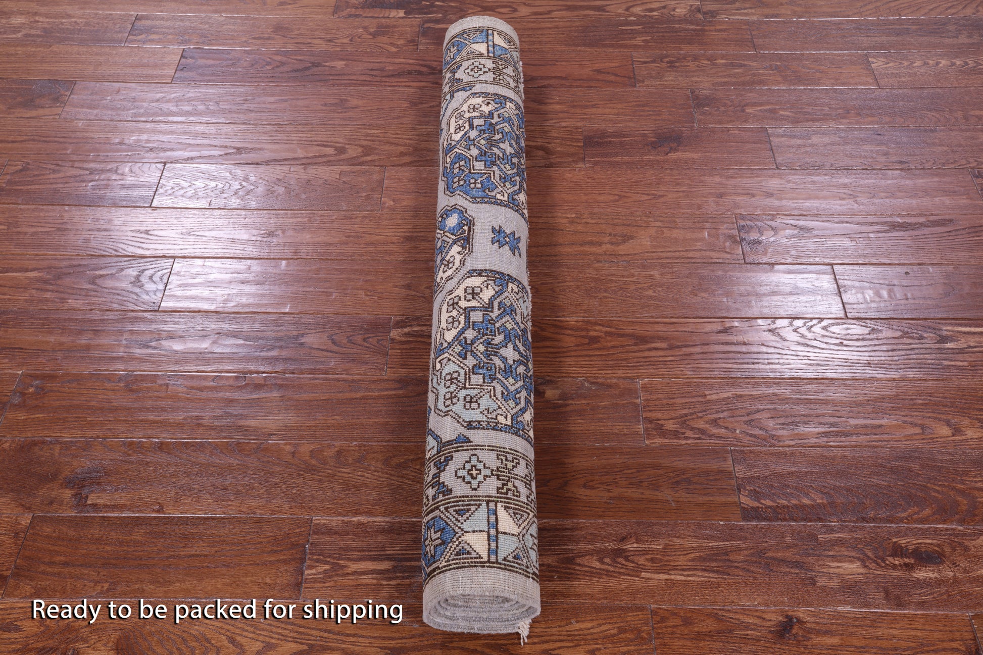 Grey Turkmen Ersari Handmade Wool Rug - 4' 1" X 5' 10" - Golden Nile