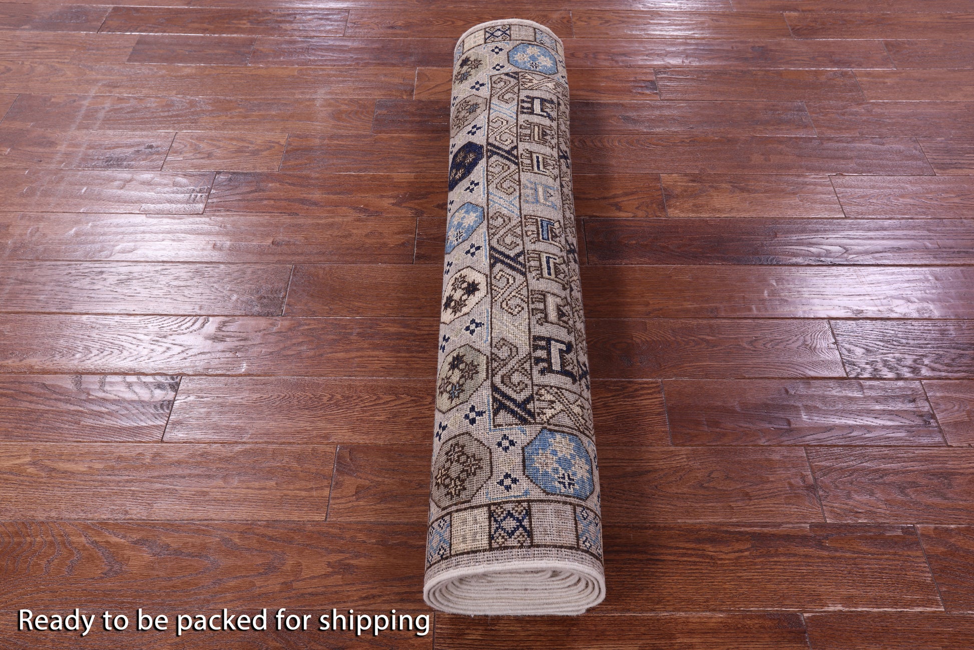 Turkmen Ersari Hand Knotted Wool Runner Rug - 4' 0" X 12' 2" - Golden Nile