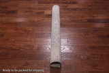 Silver Turkish Oushak Handmade Wool Rug - 4' 0" X 5' 9"