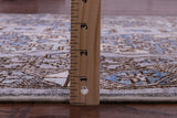 Grey Turkmen Ersari Hand Knotted Wool Runner Rug - 3' 10" X 12' 1" - Golden Nile