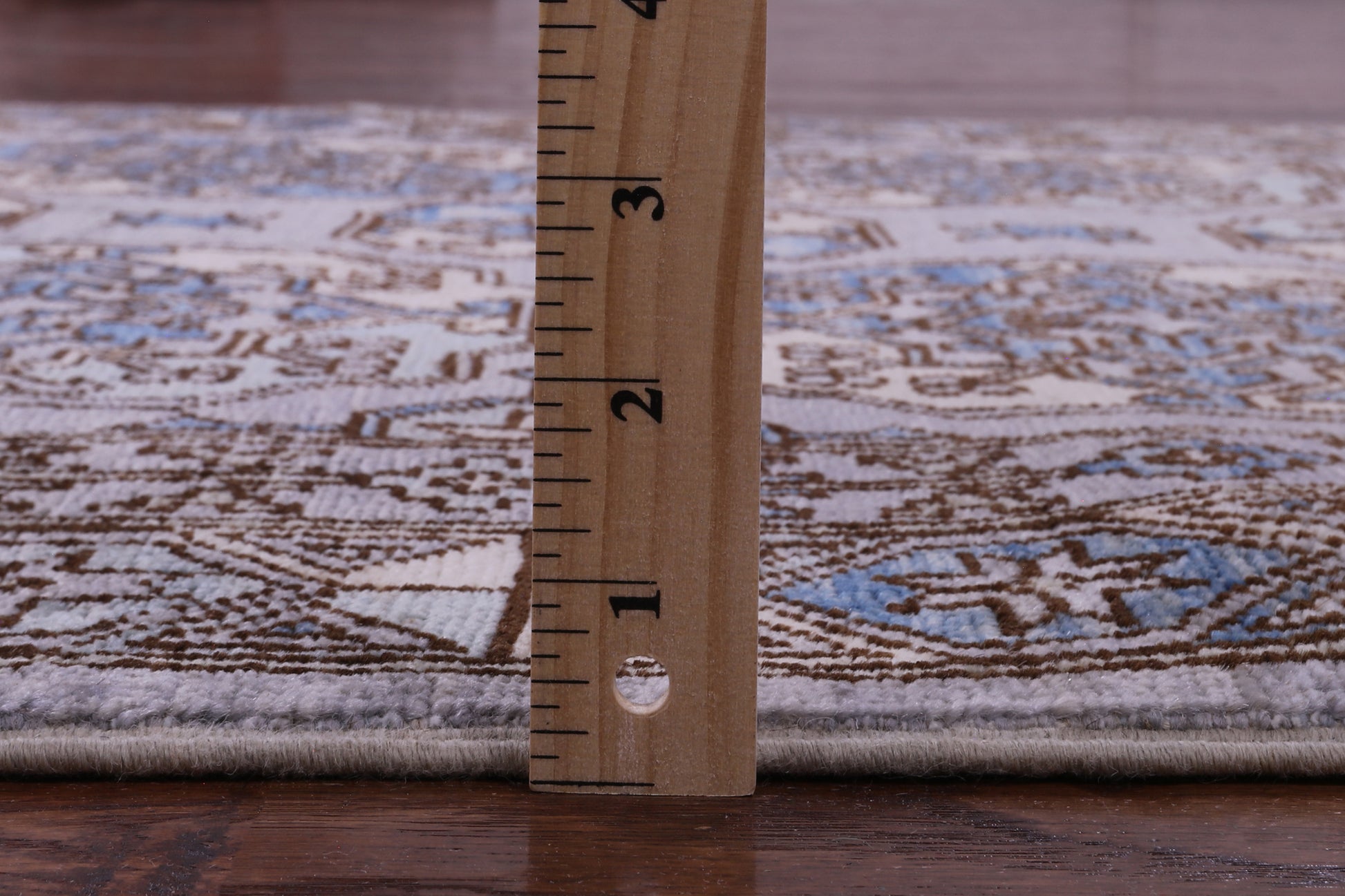 Grey Turkmen Ersari Hand Knotted Wool Runner Rug - 3' 10" X 12' 1" - Golden Nile