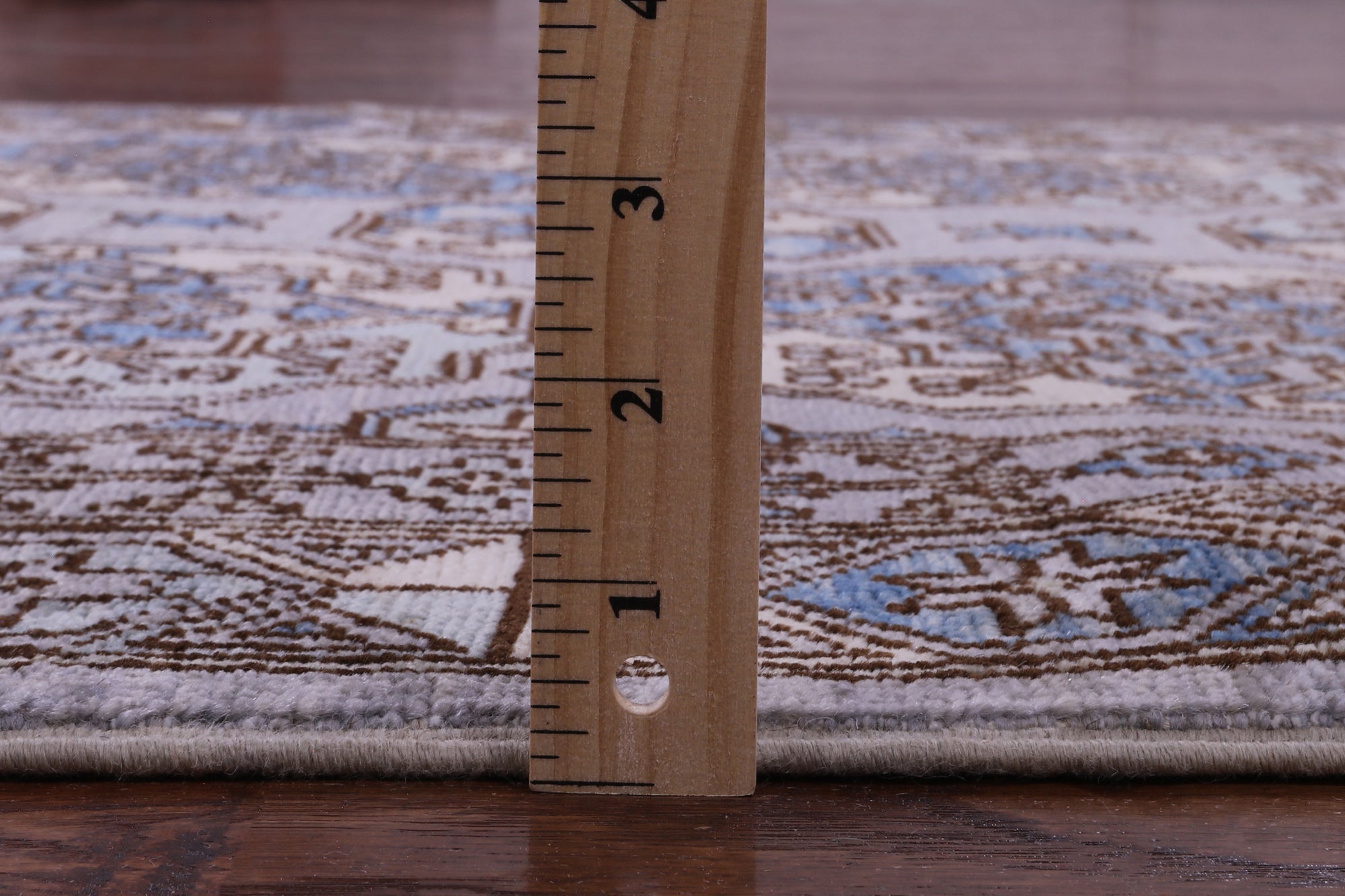 Grey Turkmen Ersari Hand Knotted Wool Runner Rug - 3' 10" X 12' 1" - Golden Nile