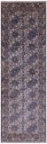 Grey Turkmen Ersari Hand Knotted Wool Runner Rug - 3' 10" X 12' 1" - Golden Nile