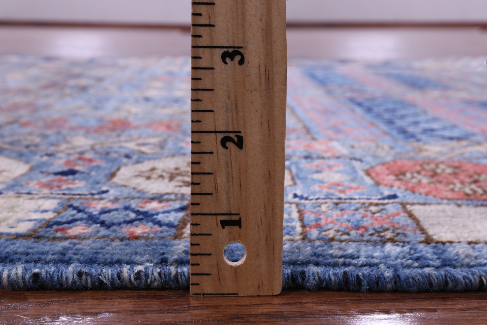 Blue Turkmen Ersari Hand Knotted Wool Rug - 4' 0" X 5' 10" - Golden Nile