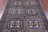 Grey Turkmen Ersari Hand Knotted Wool Rug - 3' 11" X 5' 10" - Golden Nile