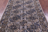 Grey Turkmen Ersari Hand Knotted Wool Rug - 4' 1" X 5' 11" - Golden Nile