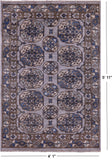 Grey Turkmen Ersari Hand Knotted Wool Rug - 4' 1" X 5' 11" - Golden Nile