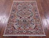 Persian Fine Serapi Handmade Wool Rug - 3' 0" X 4' 9" - Golden Nile