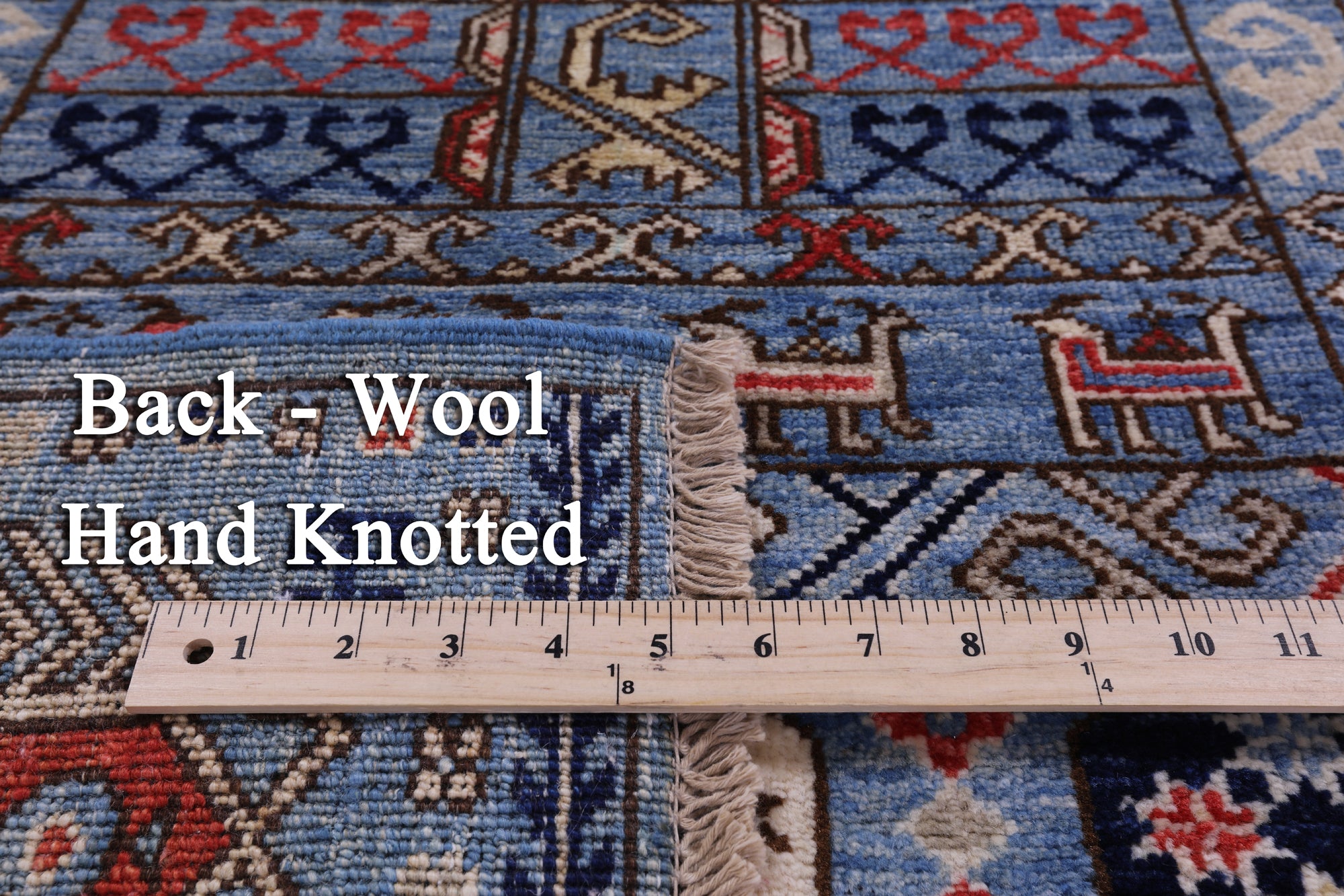 Blue Turkmen Ersari Hand Knotted Wool Rug - 3' 1" X 4' 11" - Golden Nile