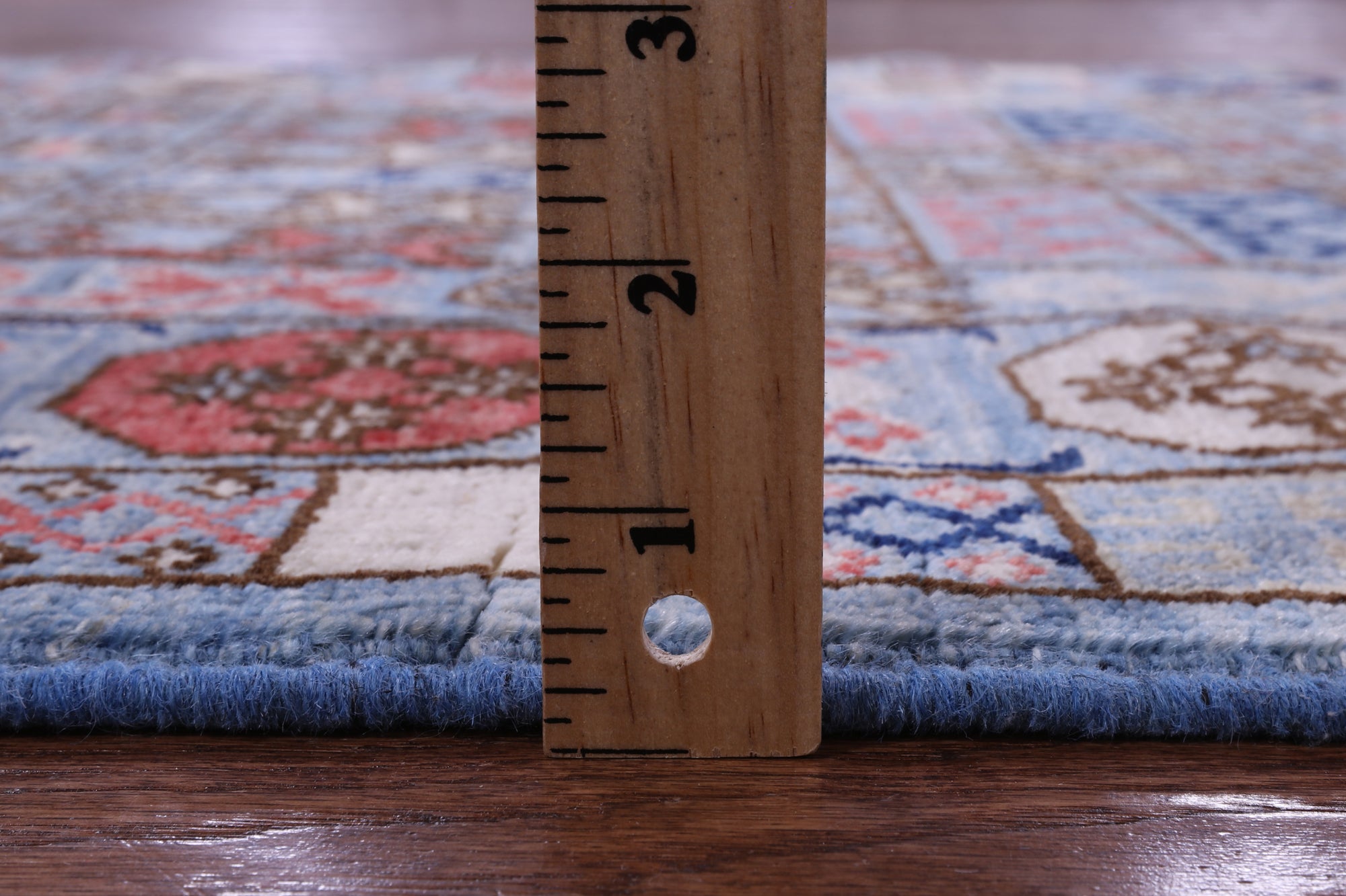 Blue Turkmen Ersari Hand Knotted Wool Rug - 3' 1" X 4' 11" - Golden Nile