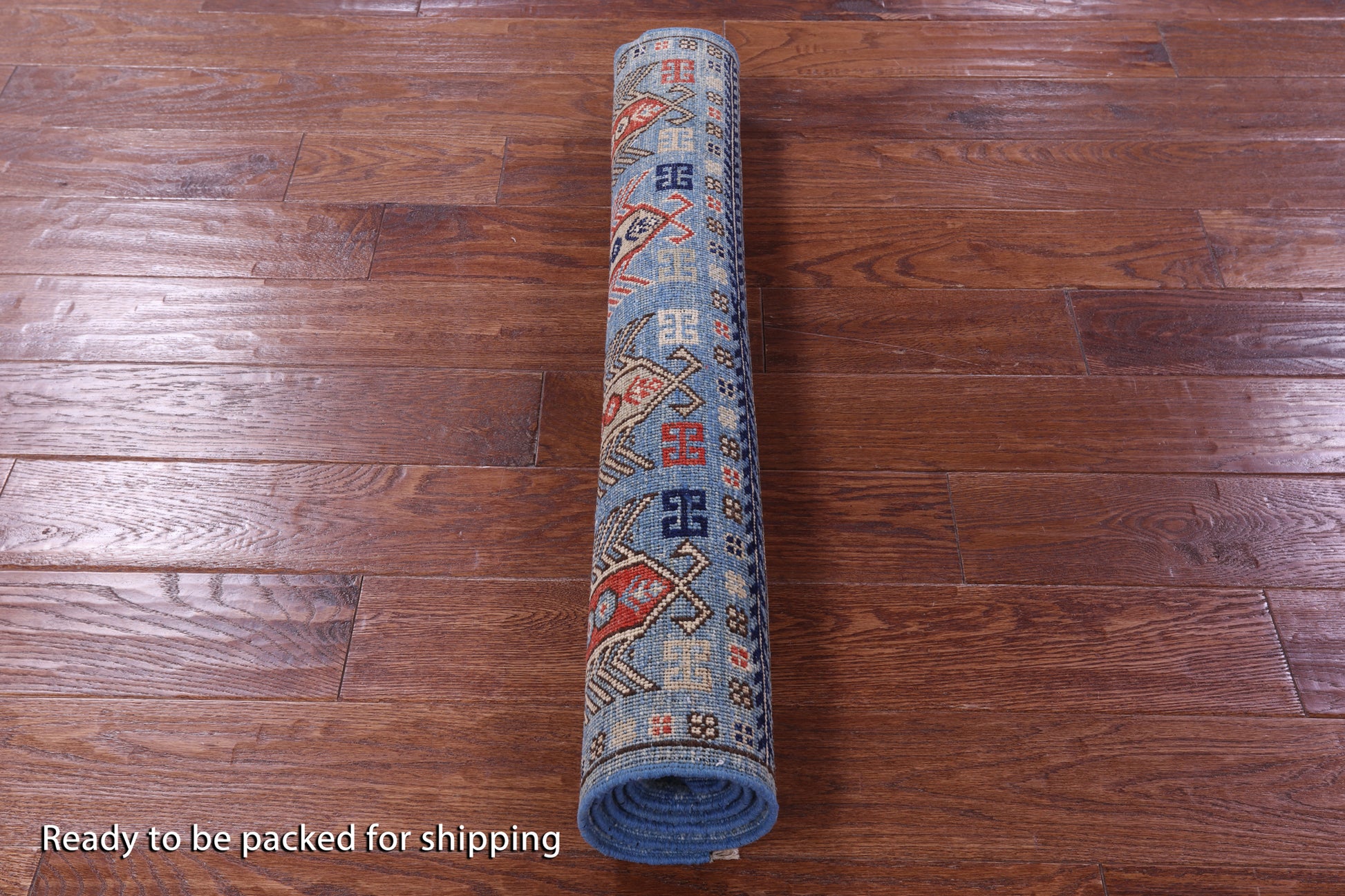 Blue Turkmen Ersari Hand Knotted Wool Rug - 3' 1" X 4' 11" - Golden Nile