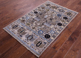 Turkmen Ersari Hand Knotted Wool Rug - 3' 1" X 4' 9" - Golden Nile
