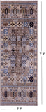 Ivory Turkmen Ersari Hand Knotted Wool Runner Rug - 2' 9" X 7' 8" - Golden Nile