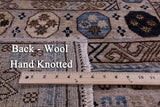Ivory Turkmen Ersari Hand Knotted Wool Runner Rug - 2' 9" X 7' 8" - Golden Nile