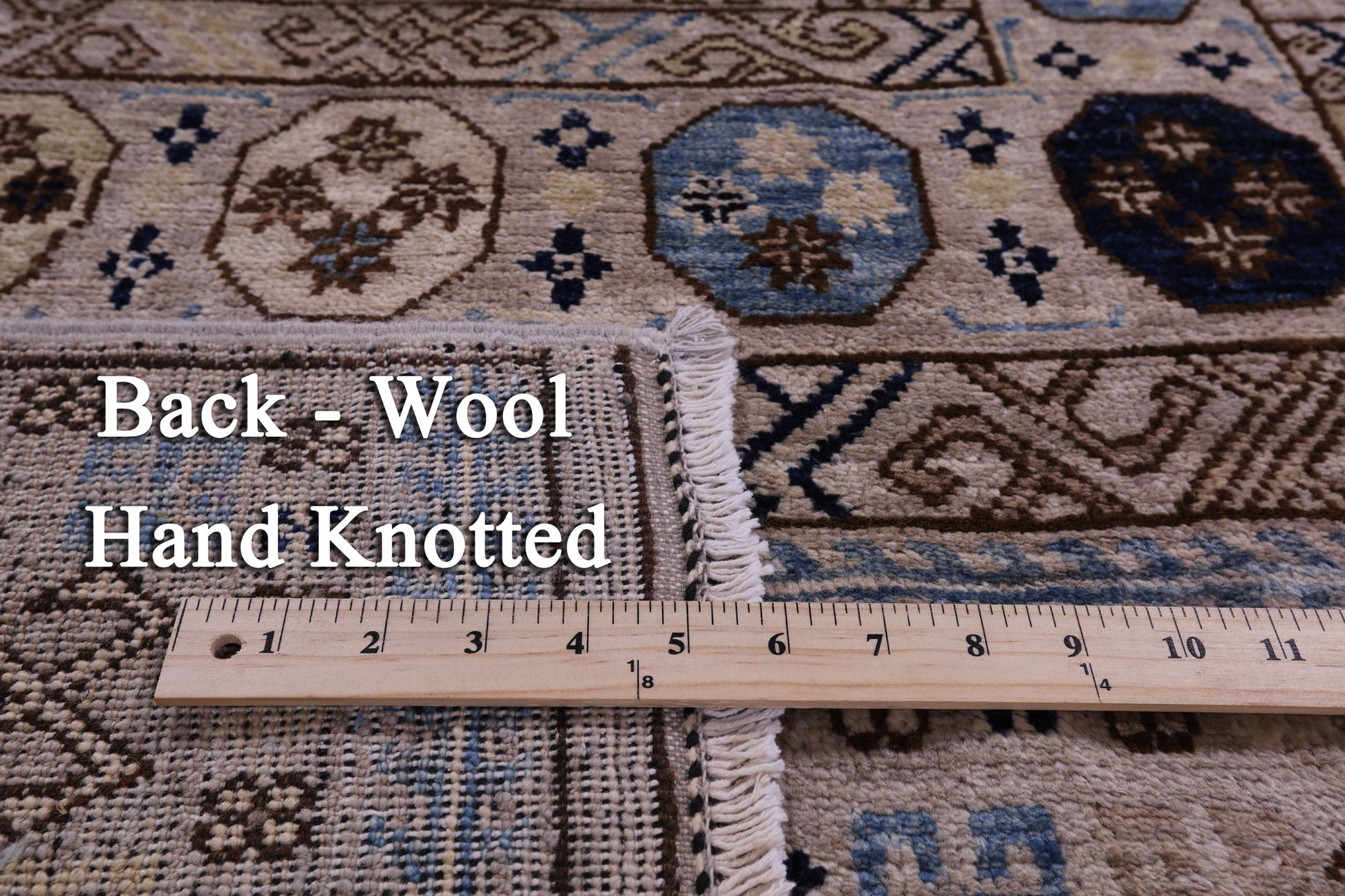 Ivory Turkmen Ersari Hand Knotted Wool Runner Rug - 2' 9" X 7' 8" - Golden Nile
