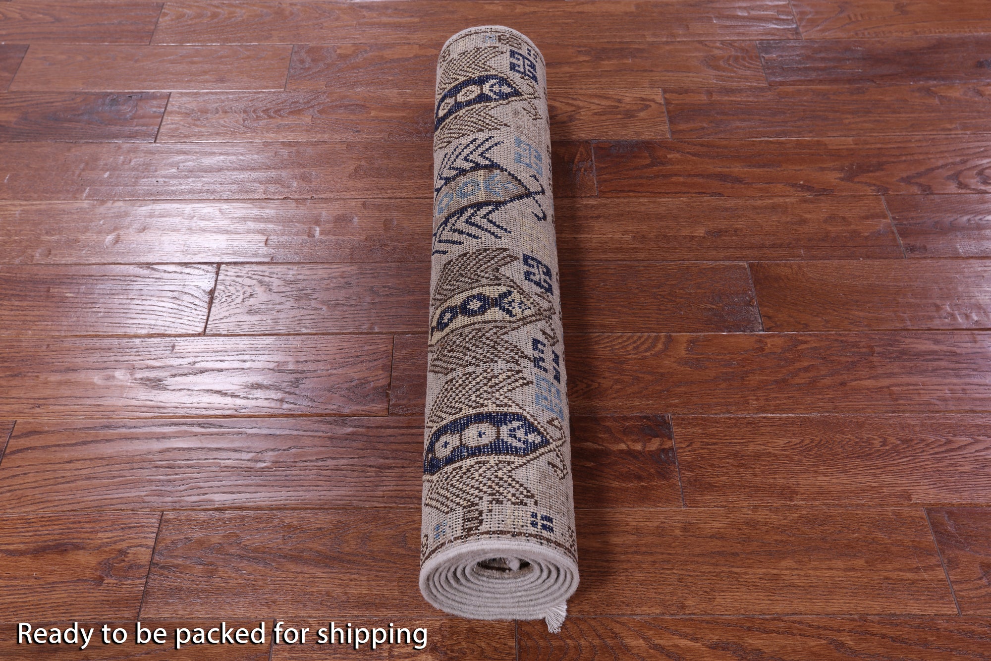 Ivory Turkmen Ersari Hand Knotted Wool Runner Rug - 2' 9" X 7' 8" - Golden Nile