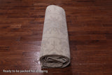 Ivory Turkish Oushak Handmade Wool Rug - 12' 2" X 15' 5"