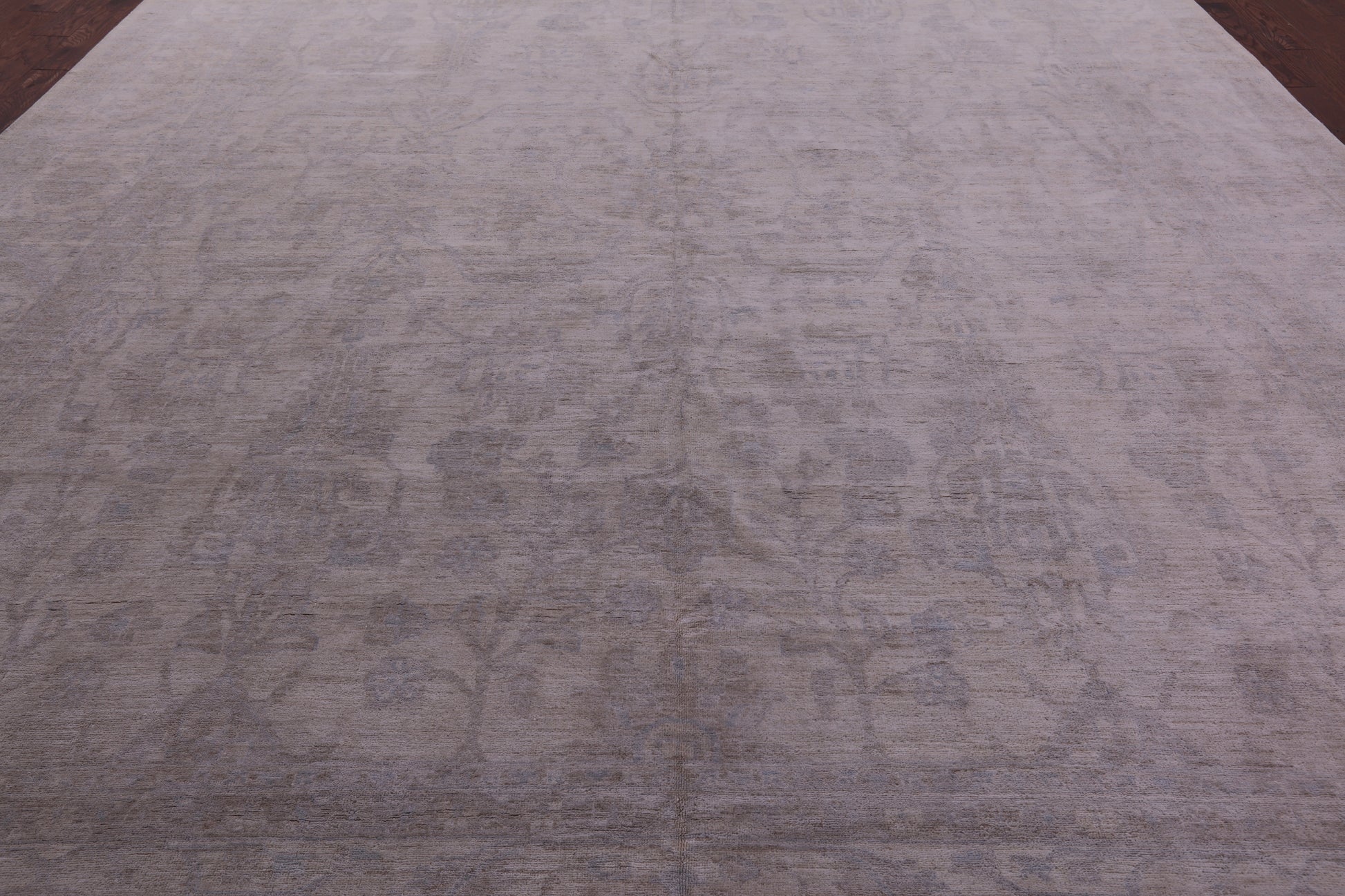 Ivory Turkish Oushak Handmade Wool Rug - 12' 2" X 15' 5" - Golden Nile