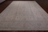 Ivory Turkish Oushak Handmade Wool Rug - 12' 2" X 15' 5"