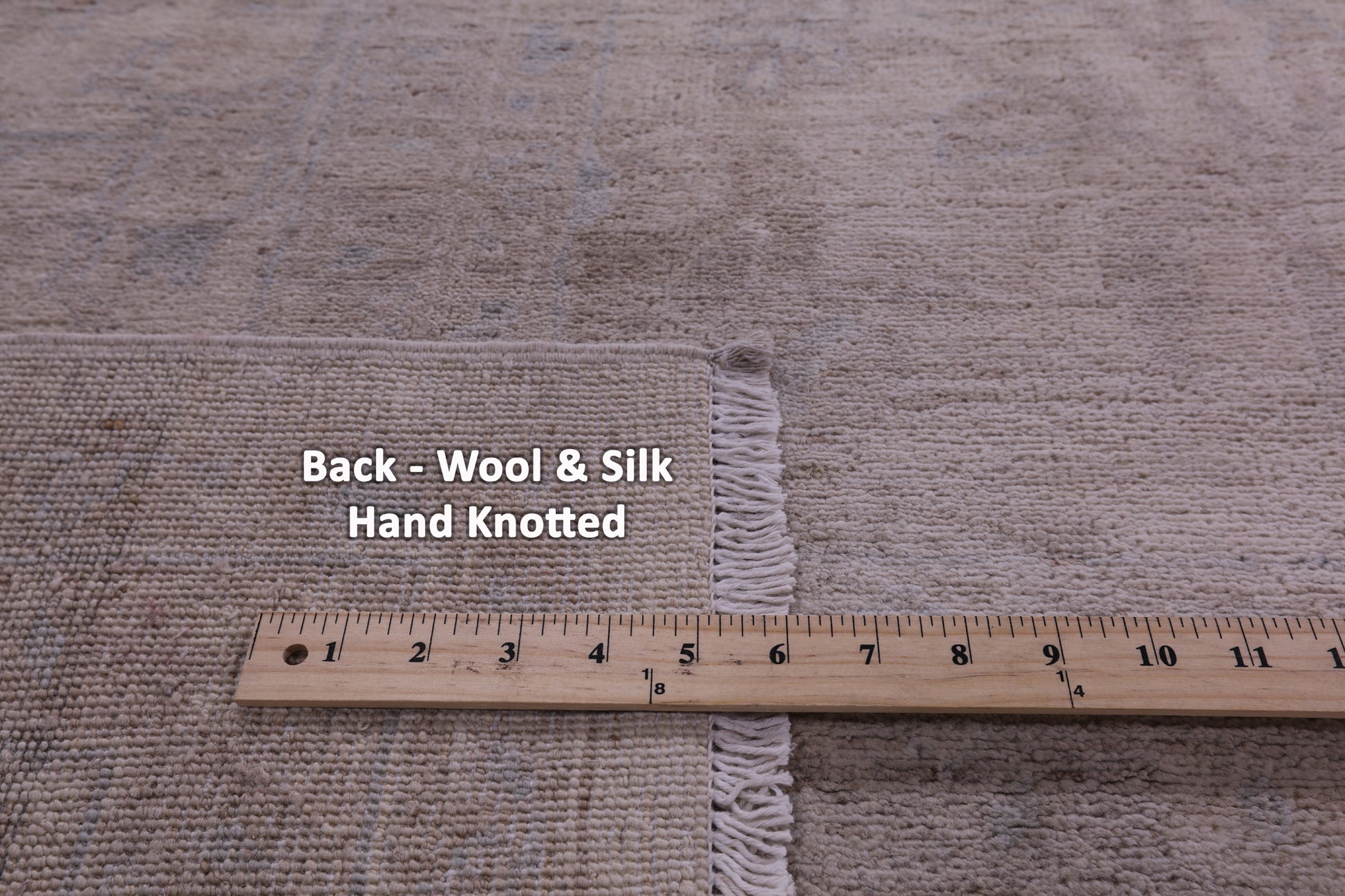Ivory Turkish Oushak Handmade Wool Rug - 12' 2" X 15' 5" - Golden Nile