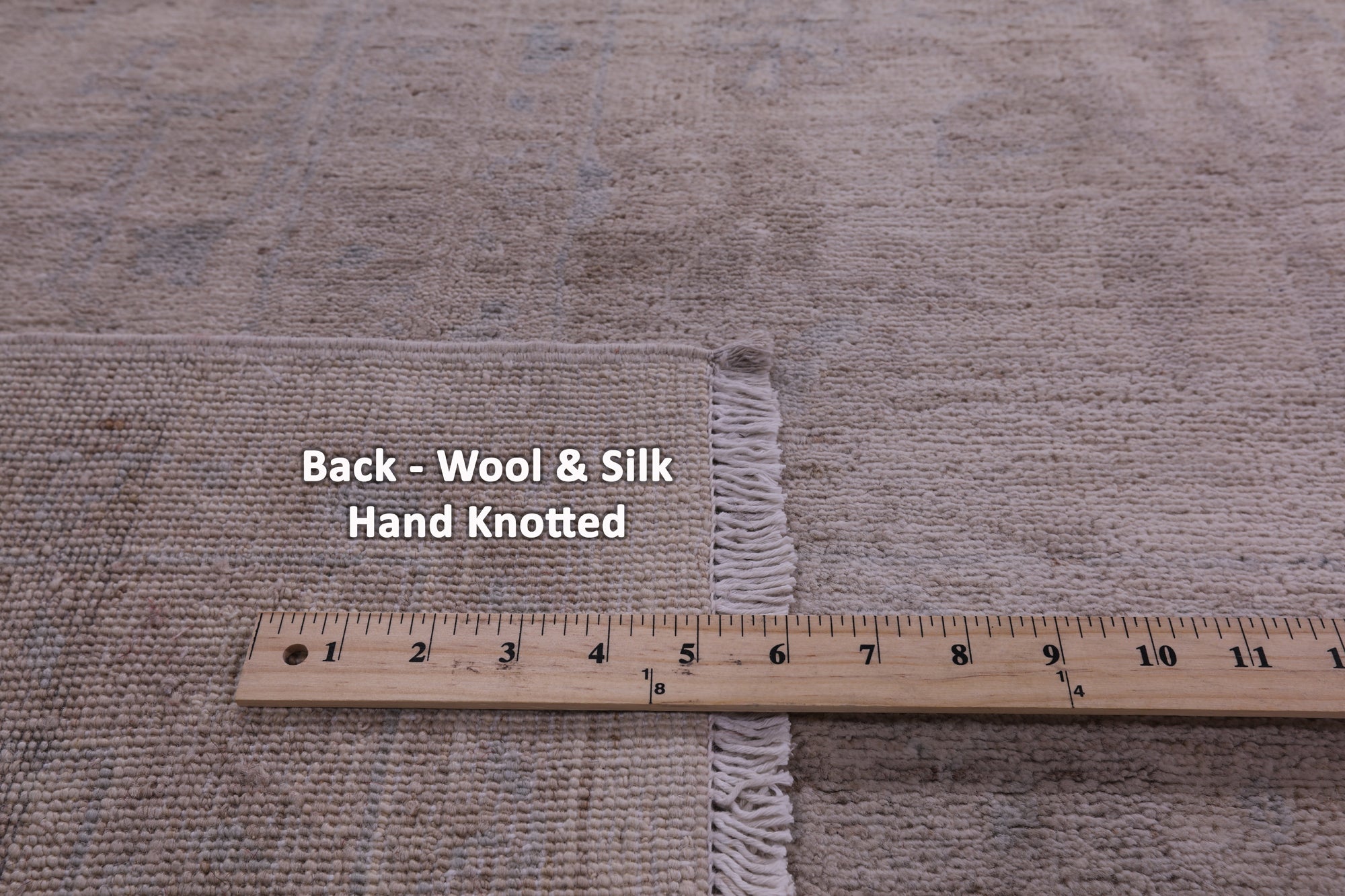Ivory Turkish Oushak Handmade Wool Rug - 12' 2" X 15' 5" - Golden Nile