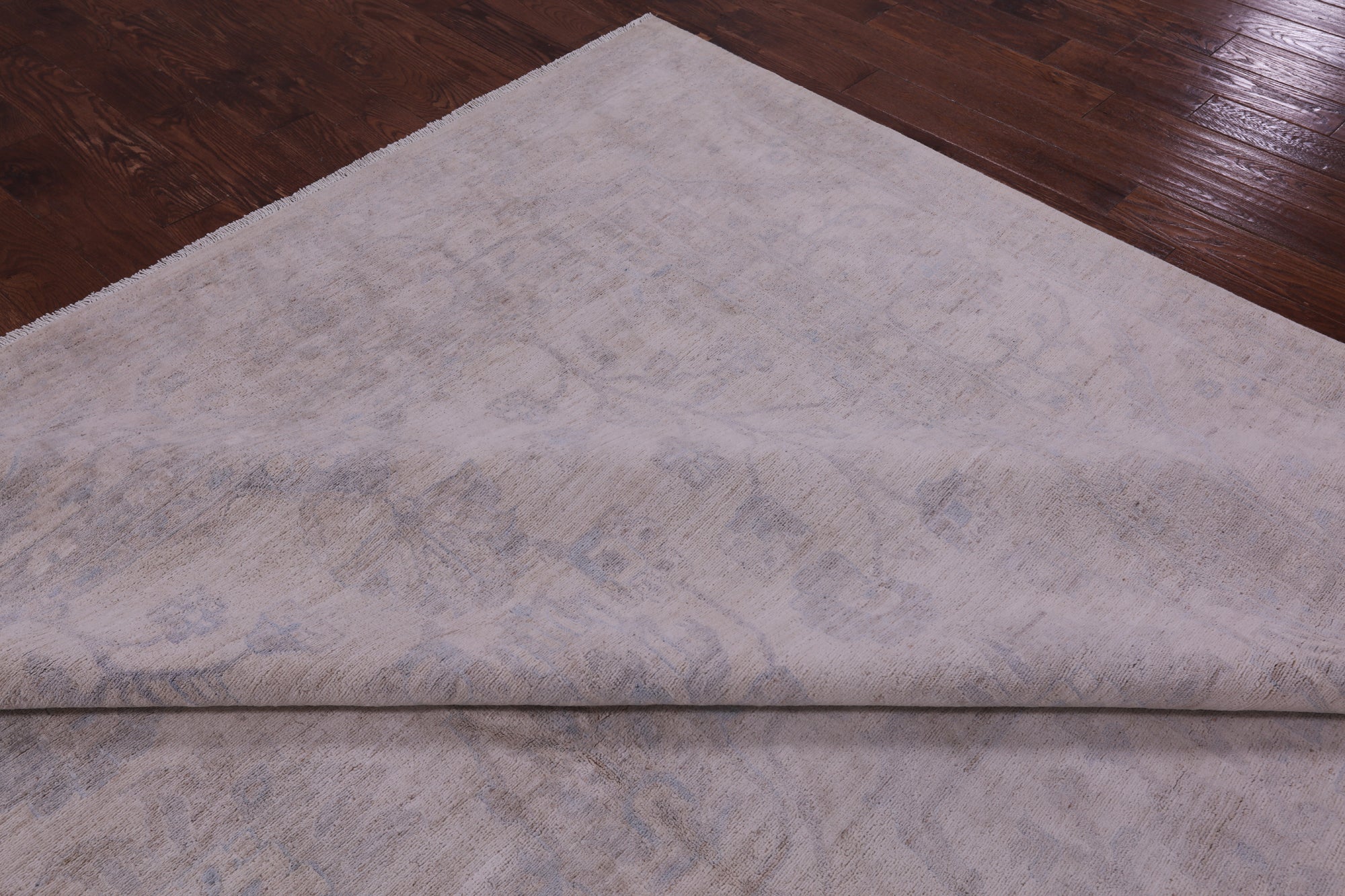 Ivory Turkish Oushak Handmade Wool Rug - 12' 2" X 15' 5" - Golden Nile