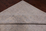Ivory Turkish Oushak Handmade Wool Rug - 12' 2" X 15' 5"