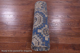 Blue Turkmen Ersari Hand Knotted Wool Rug - 8' 1" X 10' 9" - Golden Nile