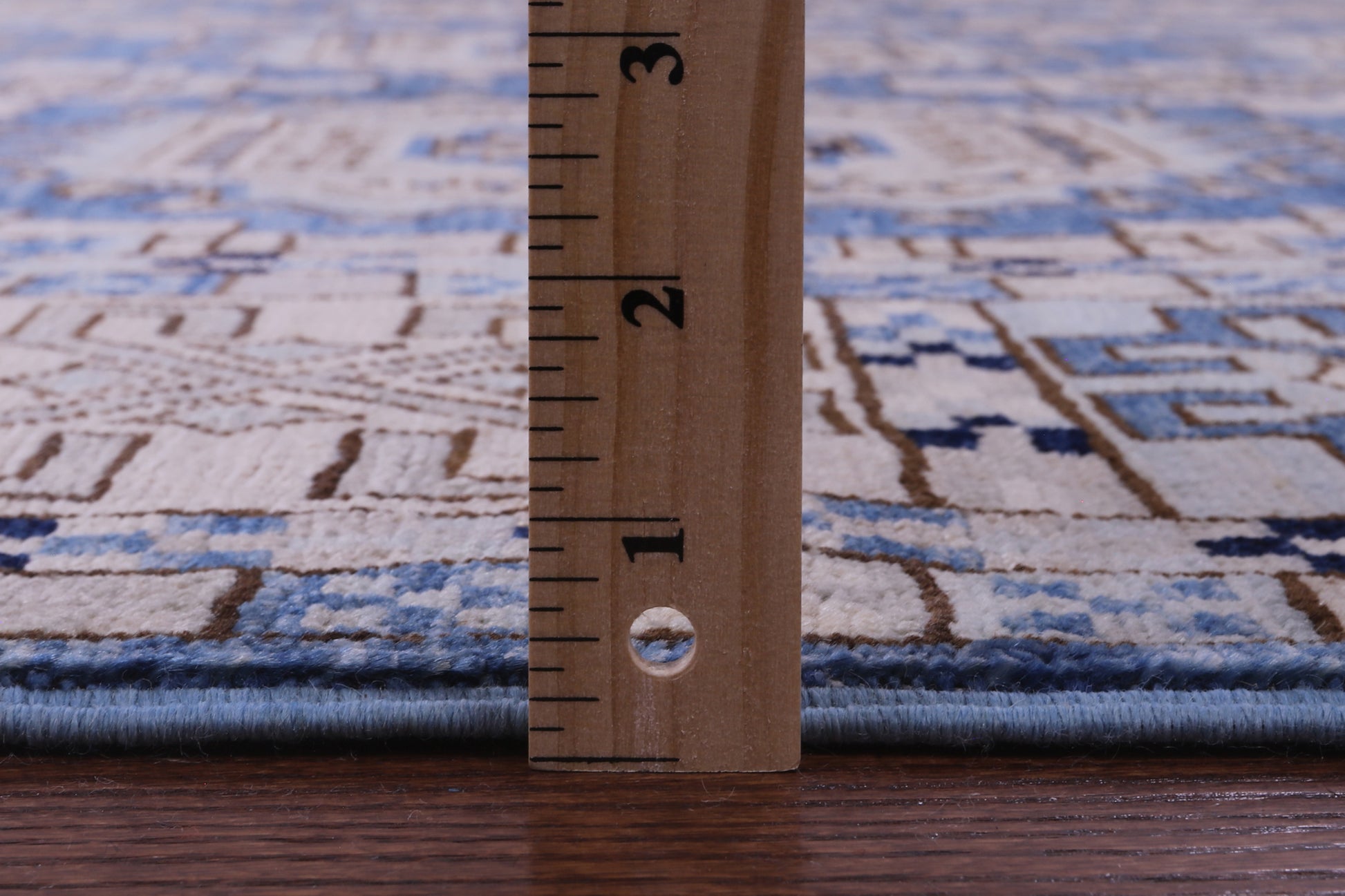 Blue Turkmen Ersari Hand Knotted Wool Rug - 8' 1" X 10' 9" - Golden Nile