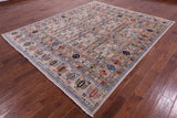 Turkmen Ersari Handmade Wool Rug - 8' 0" X 9' 6" - Golden Nile