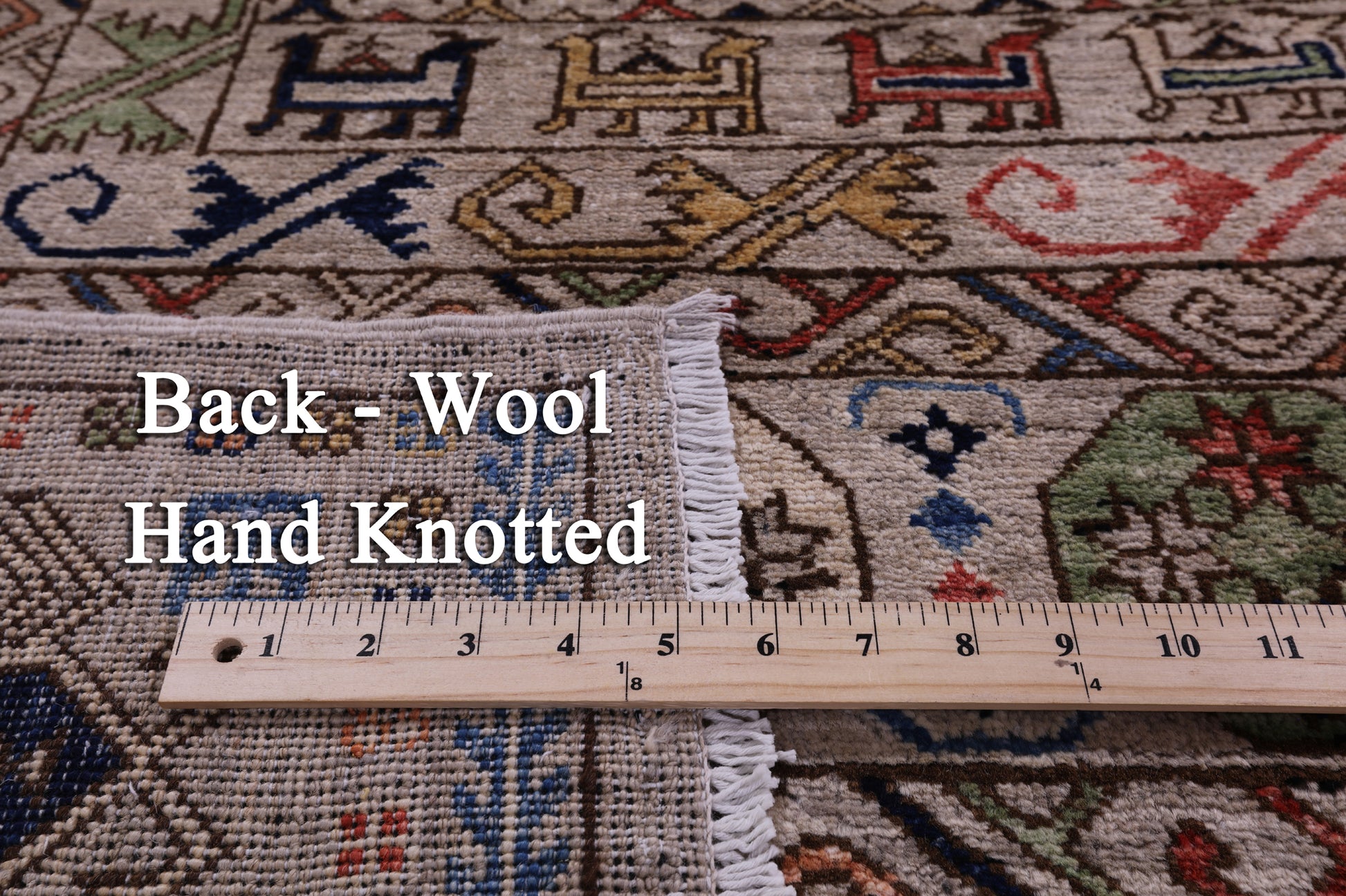 Turkmen Ersari Handmade Wool Rug - 8' 0" X 9' 6" - Golden Nile