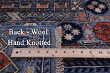 Blue Turkmen Ersari Handmade Wool Runner Rug - 2' 8" X 12' 2" - Golden Nile