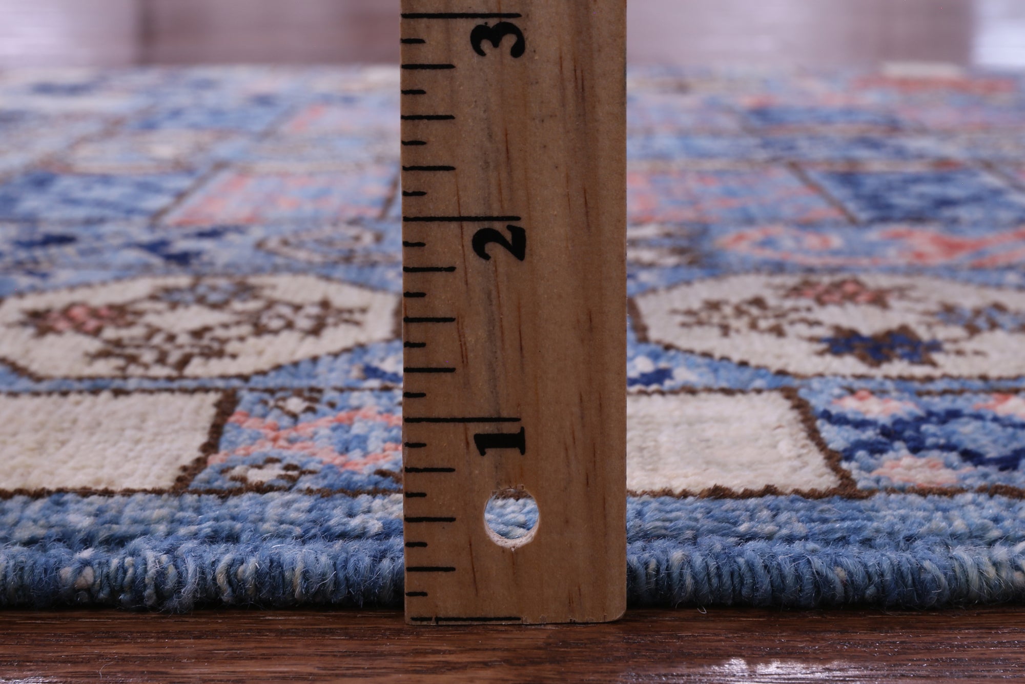 Blue Turkmen Ersari Handmade Wool Runner Rug - 2' 8" X 12' 2" - Golden Nile