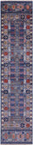 Blue Turkmen Ersari Handmade Wool Runner Rug - 2' 8" X 12' 2" - Golden Nile