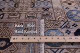 Ivory Turkmen Ersari Hand Knotted Wool Runner Rug - 2' 10" X 7' 10" - Golden Nile