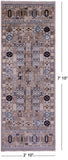 Ivory Turkmen Ersari Hand Knotted Wool Runner Rug - 2' 10" X 7' 10" - Golden Nile