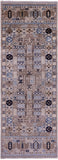 Ivory Turkmen Ersari Hand Knotted Wool Runner Rug - 2' 10" X 7' 10" - Golden Nile