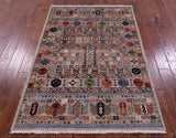 Turkmen Ersari Hand Knotted Wool Rug - 3' 11" X 5' 9" - Golden Nile