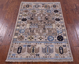 Turkmen Ersari Hand Knotted Wool Rug - 3' 2" X 4' 11" - Golden Nile