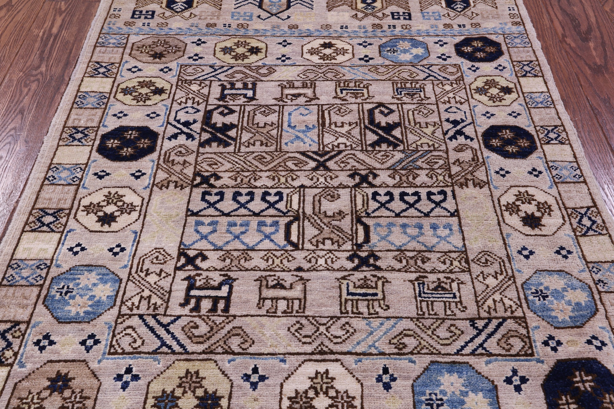 Turkmen Ersari Hand Knotted Wool Rug - 3' 2" X 4' 11" - Golden Nile