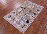 Turkmen Ersari Hand Knotted Wool Rug - 3' 2" X 4' 11" - Golden Nile