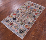 Turkmen Ersari Hand Knotted Wool Rug - 2' 11" X 5' 3" - Golden Nile
