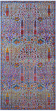 Blue Persian Ziegler Hand Knotted Wool & Silk Rug - 8' 1" X 16' 1" - Golden Nile