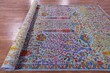 Blue Persian Ziegler Hand Knotted Wool & Silk Rug - 8' 1" X 16' 1" - Golden Nile