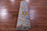Blue Persian Ziegler Handmade Wool & Silk Rug - 9' 1" X 18' 0" - Golden Nile